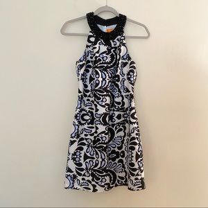 CK Bradley Retro Abstract Banyan Silk Dress Artsy